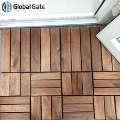 Hot trend hardwood flooring with Acacia wood deck tiles in summer
